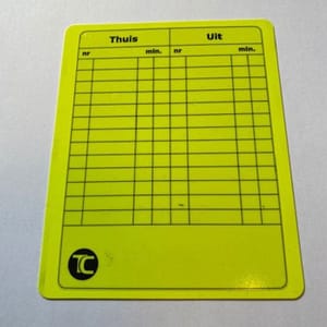 Tacticcoach Beschrijfbare Sticker scheidsrechterskaart