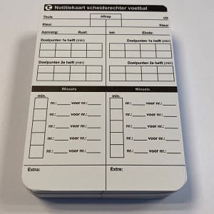 Tacticcoach Notitiekaarten Scheidsrechter voetbal (50 stuks)