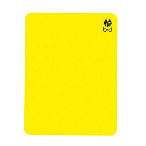 b+d Gele Kaart Neon FIFA Formaat 7,5 x 10,5 cm